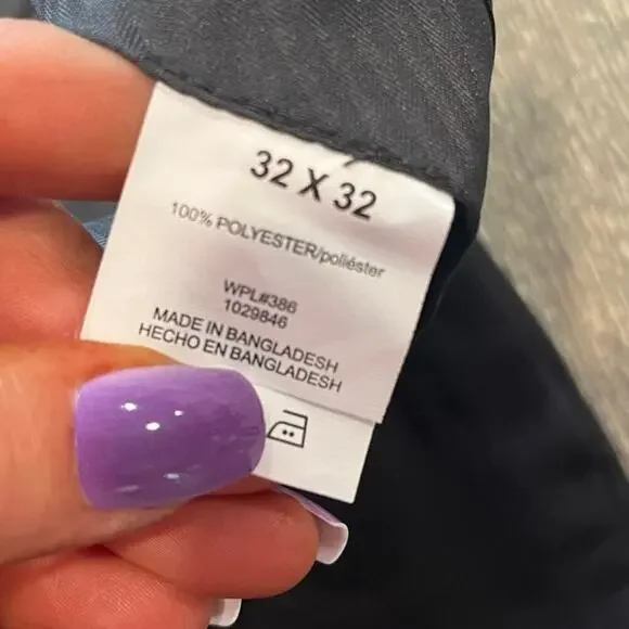 NWT Haggar Mens Dress Pants Straight Fit All Day Comfort Stretch Black Sz 32x32 - Picture 11 of 14